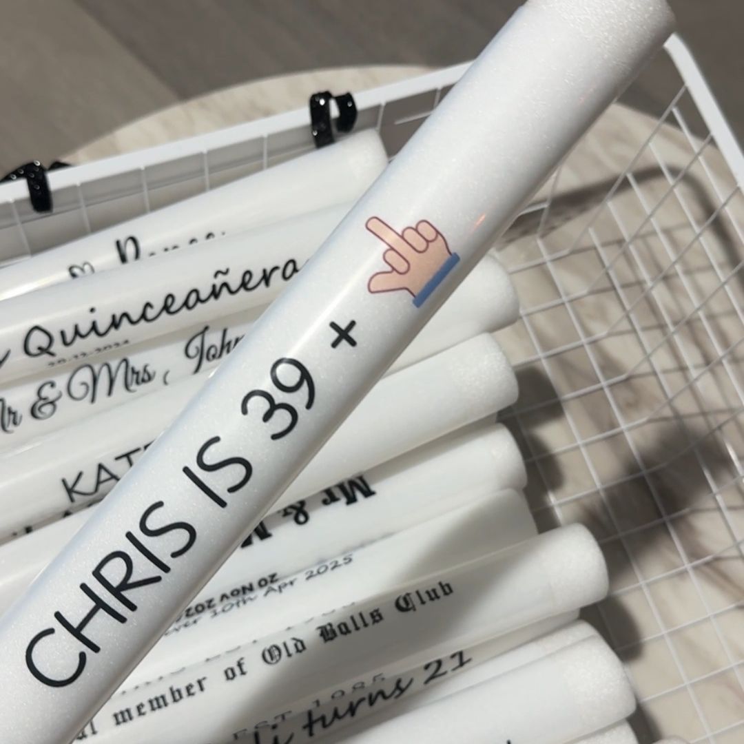 Cheeky custom glow sticks for a hilarious and unforgettable 40th birthday party