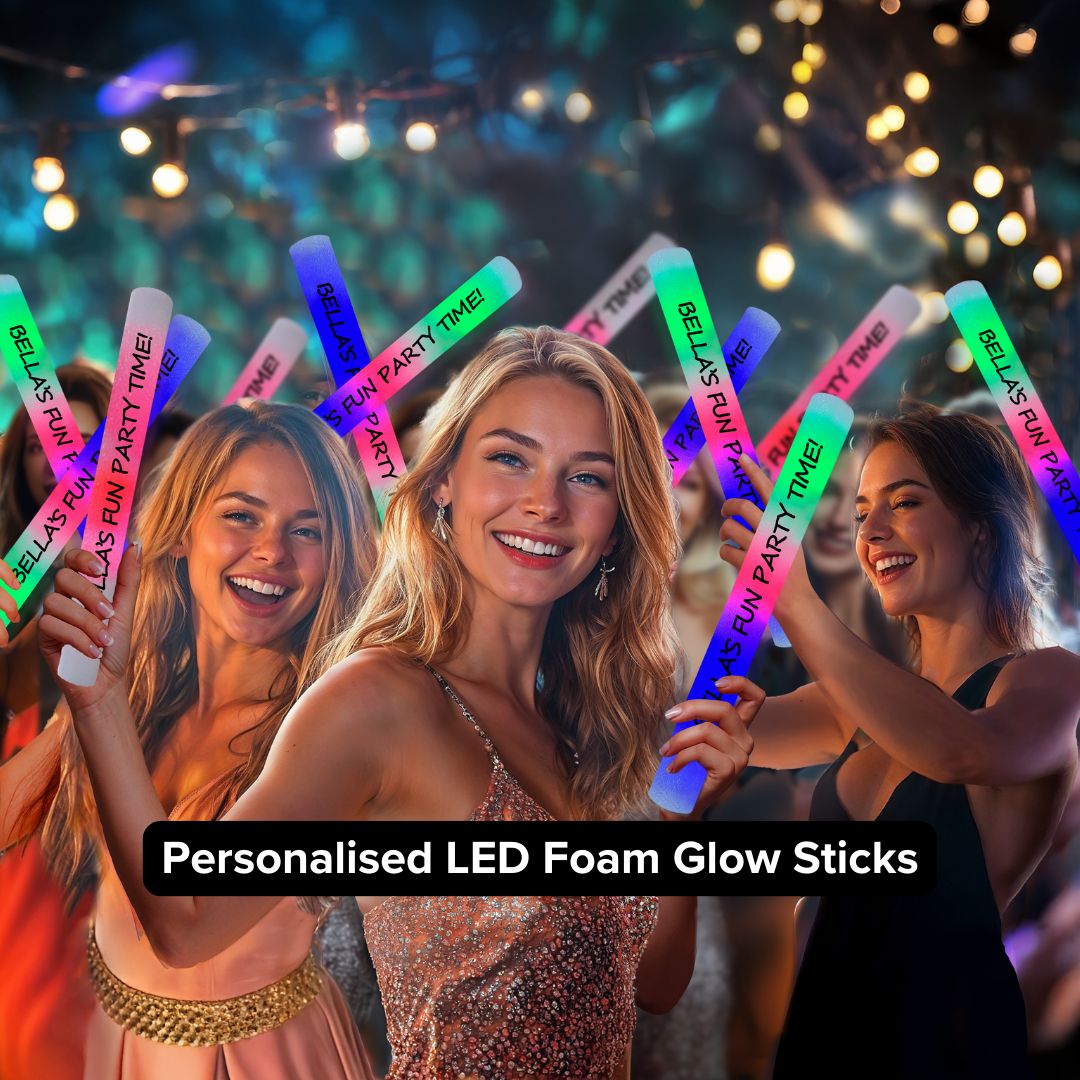 Bestseller Custom LED Foam Glow Sticks - Australia’s favorite glow sticks dance party props