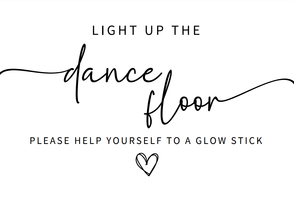 (Free Gift) Light Up The Dance Floor Sign