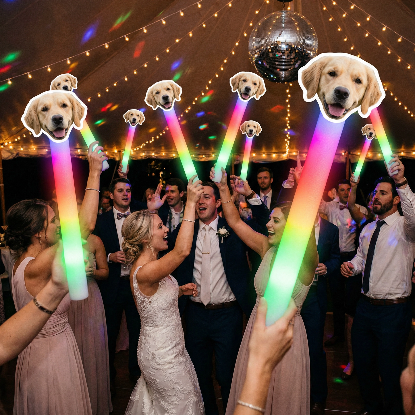 Pet Face on a Glow Stick