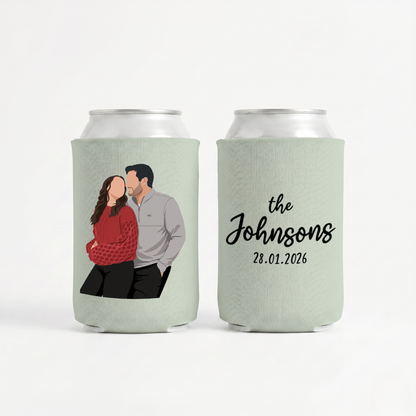 Stubby Holders with minimalist style artwork