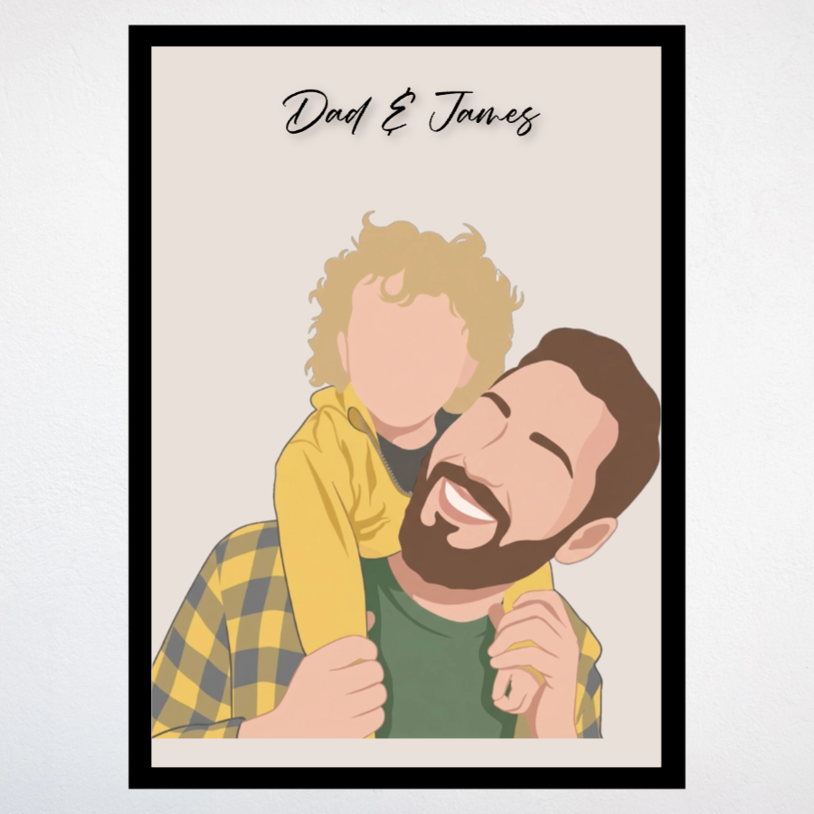Father's Day Gift - Minimalist style artistic portrait