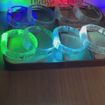 Personalised Multicolour LED Glow Bracelet